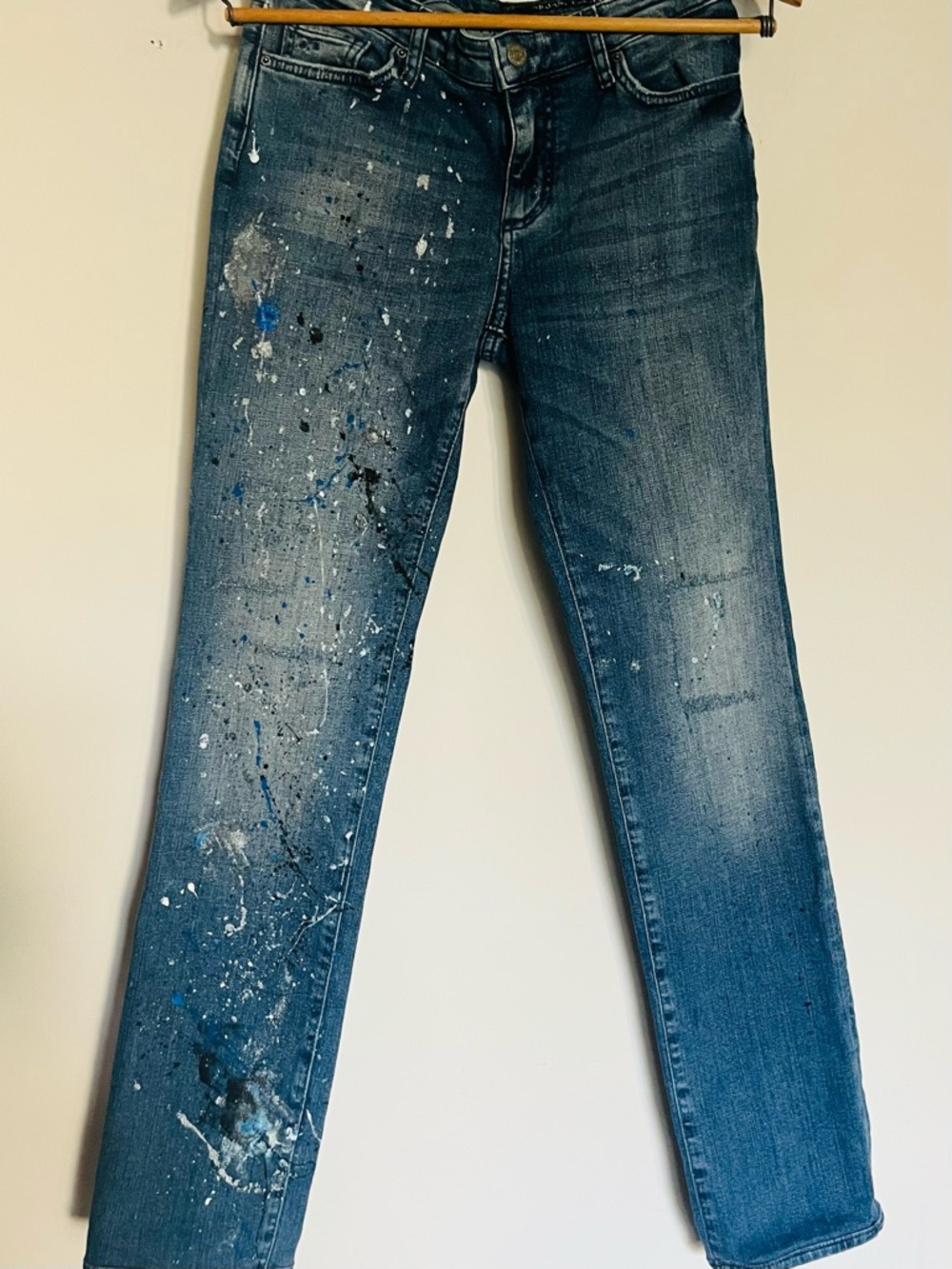 Similar to NUMBER (N)INE jeans in last pic these are Armani hand painted denim